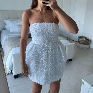Rotate white mini dress